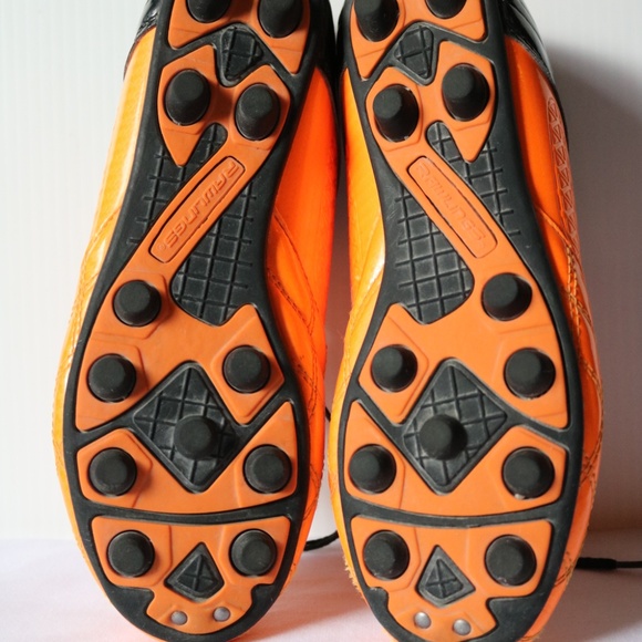 Rawlings Cleats Men's Size 7 Lace Up, Orange and Black - Picture 5 of 11